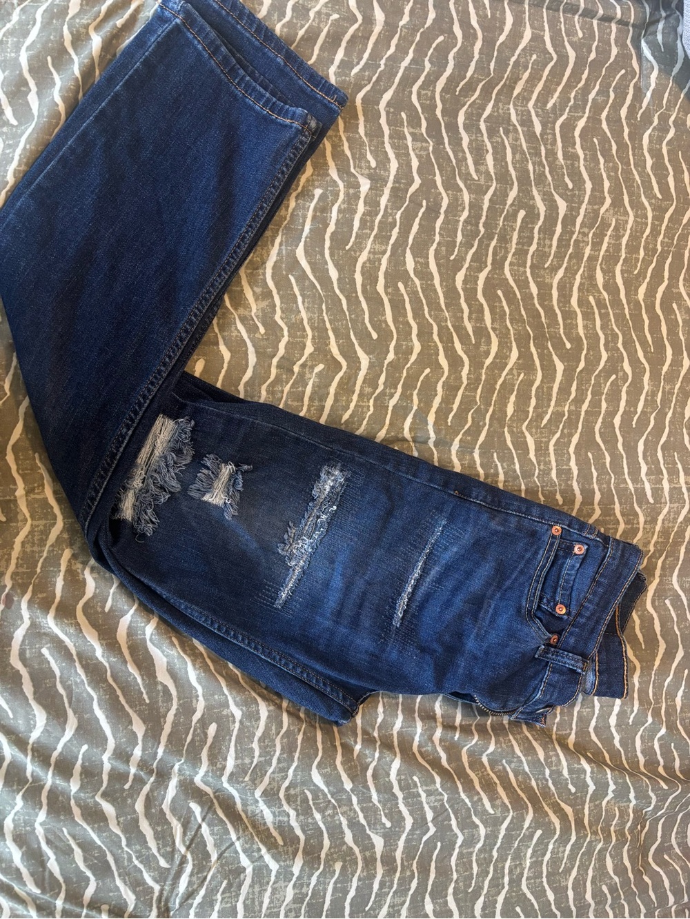 Levi's Dark Blue Skinny Ripped Jeans